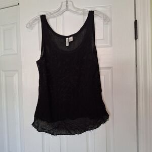 4/$20 Black Mesh Tank Top Y2K